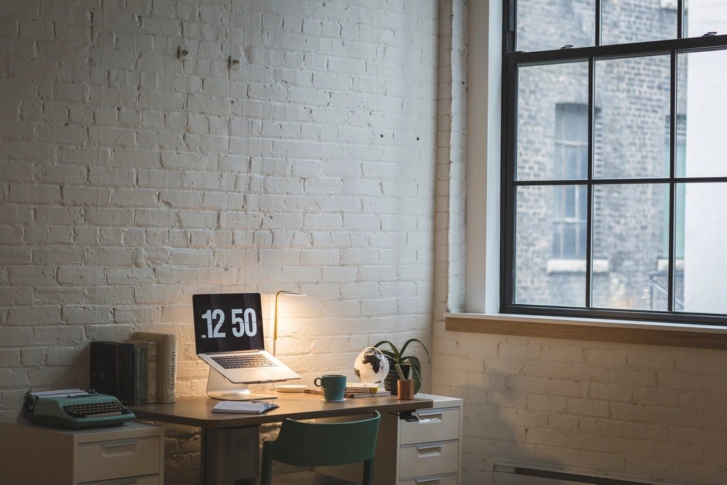 Free laptop modern office white